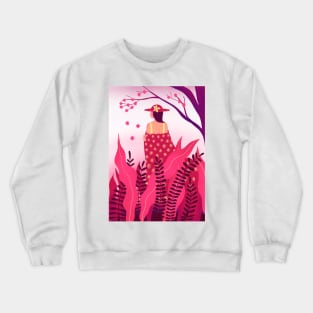 Love yourself and love nature pink version Crewneck Sweatshirt